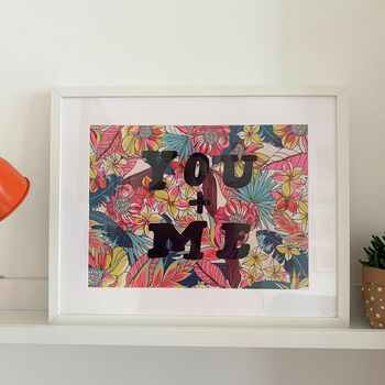 Vibrant Floral You + Me Print A4 Or A3, 5 of 7