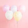 Five Rainbow 'Happy Birthday' Pastel Balloons, thumbnail 1 of 2