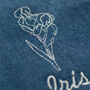 Embroidered Birth Month Flower Denim Bag, thumbnail 3 of 8