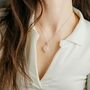 White Crystal Heart Shape Pendant Necklace, thumbnail 3 of 9