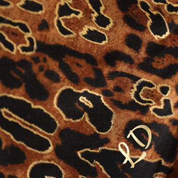 Personalised Leopard Spot Gold Foil Print Scarf, 8 of 12