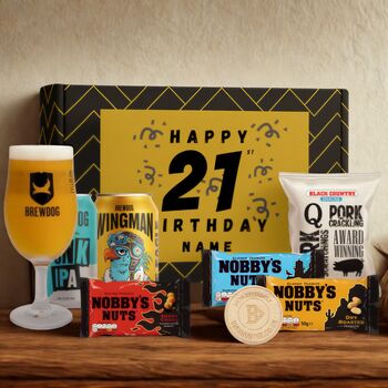 Personalised 21st Birthday Beer Gift Set, 4 of 11