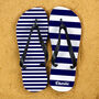 Personalised Striped Flip Flops, thumbnail 1 of 5