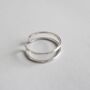 Sterling Silver Minimalist Double Band Ring, thumbnail 4 of 6