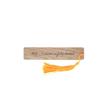 Bon Voyage 'My Summer Is Fully…' Oak Bookmark | Holiday Reading | Travel Accessory, 2 of 2