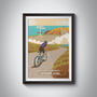 John O'groats To Lands End Cycling Travel Poster Print, thumbnail 1 of 8