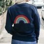 'Dreamer' Rainbow Embroidered Adult Organic Sweatshirt, thumbnail 1 of 4