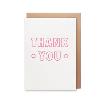 Thank You Small Letterpress Card, 3 of 3