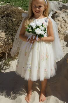 Athena ~ Ivory White Party Or Flower Girl Dress, 4 of 4