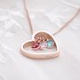 Family Birthstone Heart Personalised Necklace, thumbnail 2 of 12