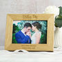Wedding Day Gift Oak Personalised Picture Frame, thumbnail 4 of 4