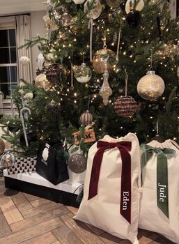 Personalised Velvet Bow Gift Sack, 8 of 12