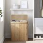 Laundry Hamper With Lid 100 L Bamboo Clothes Basket, thumbnail 2 of 12