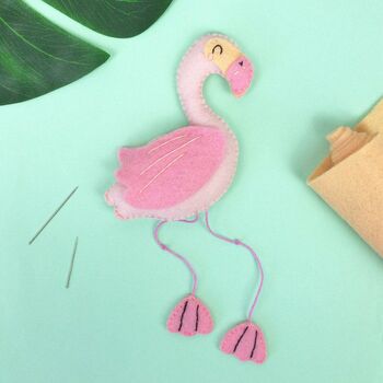 Fiona The Flamingo Felt Sewing Kit, 2 of 9