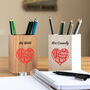 Teaching Is A Work Of Heart Personalised Pen Pot, thumbnail 3 of 4