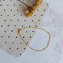 Delicate Beaded Bracelet 18ct Gold Plated Petite Fit, thumbnail 1 of 4