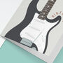 Silver Sky Guitar Card | Guitarist Birthday Card, thumbnail 4 of 5