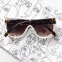 Flat Top Full Lens Sunglasses In White, thumbnail 3 of 3