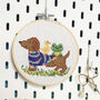 Sausage Dog And Friends Cross Stitch, thumbnail 2 of 9