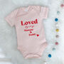 Loved By My Mummy And Daddy Valentines Babygrow, thumbnail 5 of 8