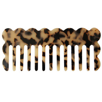 Scalloped Edge Resin Hair Comb, 5 of 6