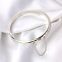 Sterling Silver Plain Hinged Round Bangle, thumbnail 4 of 5