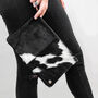 Black And White Natural Cowhide Clutch Bag, thumbnail 1 of 5
