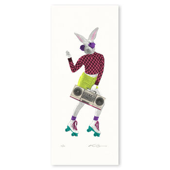 The Roller Bunny | Silkscreen Print, 2 of 5