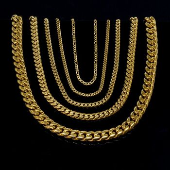Stainless Steel Cuban Chain Necklaces 16' 26', 4 of 8