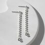 Sterling Silver Swinging Bead Studs, thumbnail 1 of 5
