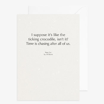 Peter Pan Time Quote Letterpress Card, 3 of 3