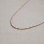 18 K Gold Plated Rope Chain Necklace, thumbnail 4 of 5
