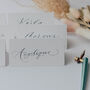 White Wedding Place Cards Written By Hand, thumbnail 4 of 5