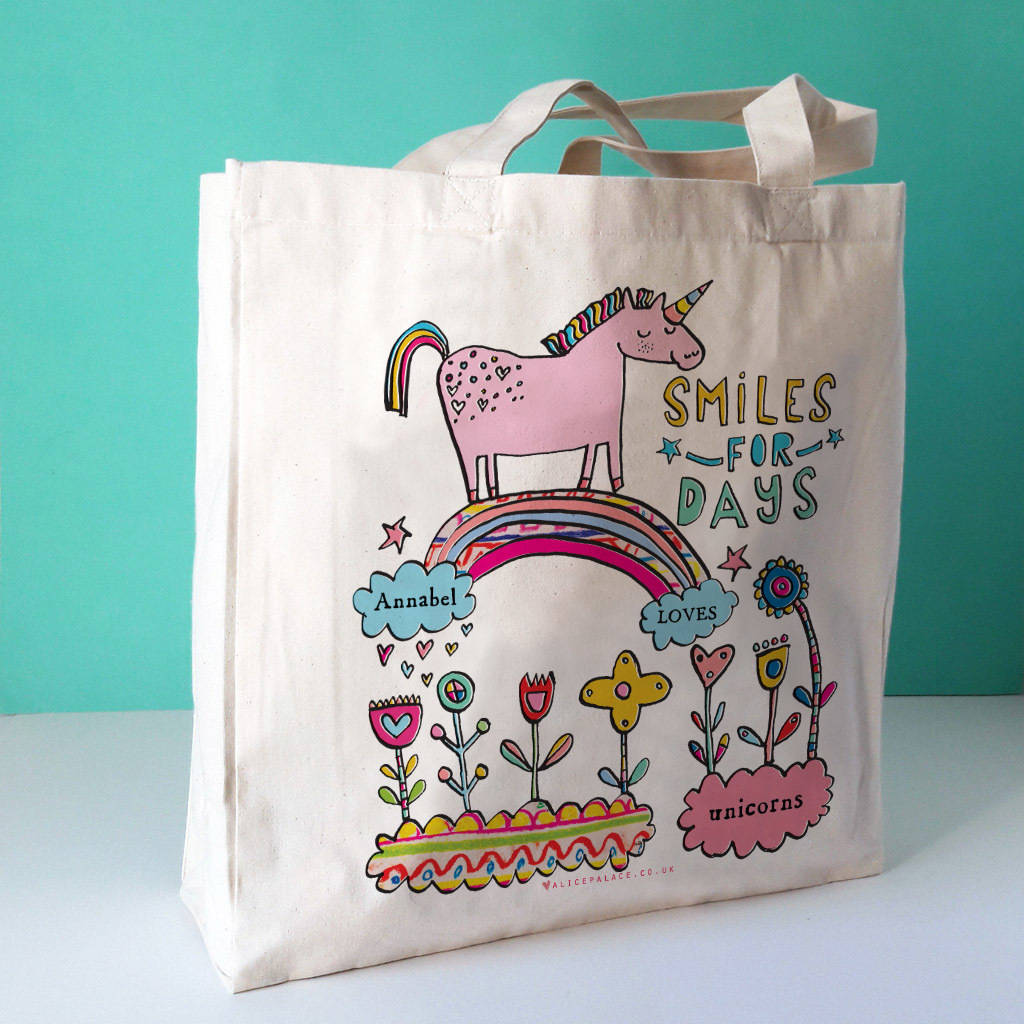 Personalised Love Unicorns Bag, 1 of 7