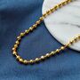 Golden Brass Beaded Foot Payal Anklet, thumbnail 4 of 6