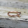 Recycled 9ct Rose Gold Ring Set With 1ct Moissanite, thumbnail 5 of 5