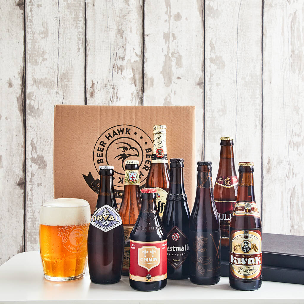 belgian craft beer case with beer hawk tankard by beer hawk