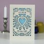 With Love On Mothering Sunday Papercut Card, thumbnail 1 of 2
