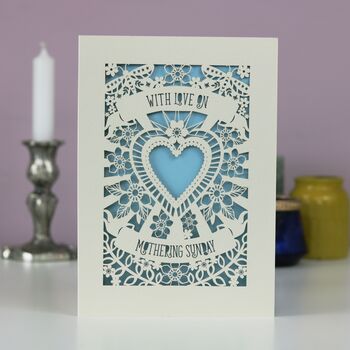 With Love On Mothering Sunday Papercut Card, 2 of 6