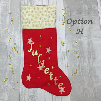 Personalised Fabric Christmas Stocking, 9 of 11