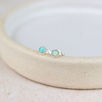 Sterling Silver Mini Birthstone Stud, 5 of 12