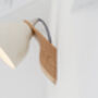 Speckled Cream Element Oak And Ceramic Wall Light, thumbnail 3 of 3
