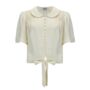 Helen Blouse With Cream Ric Rac Vintage 1940s Style, thumbnail 1 of 2