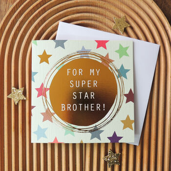 Gold Foiled Super Star Brother Card, 3 of 5