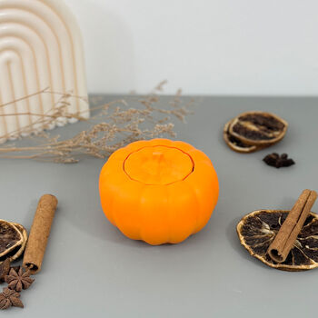 Orange Autumn Pumpkin Trinket Dish Halloween Decoration, 2 of 10