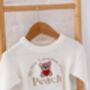 My First Valentines Bear Embroidered Knitted Jumper, thumbnail 4 of 6