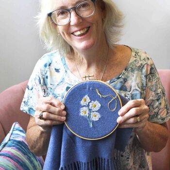 Embroider A Birthday Flower Scarf Workshop Experience, 6 of 10