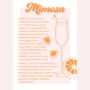 Mimosa Cocktail Print, thumbnail 2 of 2