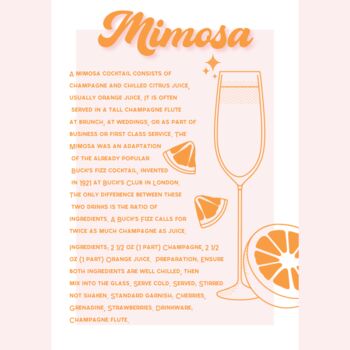 Mimosa Cocktail Print, 2 of 2