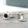 Sterling Silver And Black Onyx Cufflinks, thumbnail 2 of 4